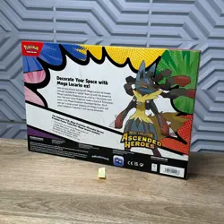 Pokemon TCG Ascended Heroes Premium Poster Collection Mega Lucario EX IN HAND - Image 2