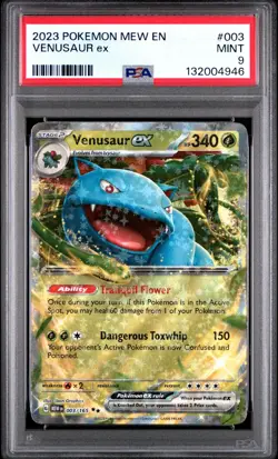 Venusaur EX Double Rare #003/3 - PSA MINT 9 - Scarlet & Violet 151 - Pokemon TCG - Image 1
