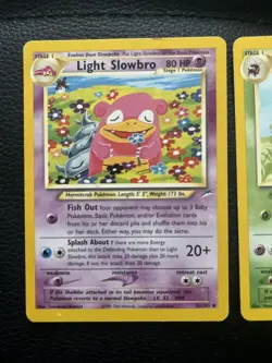 Pokemon TCG Light Slowbro Light Venomoth Dark Fortress Neo Destiny - Image 2
