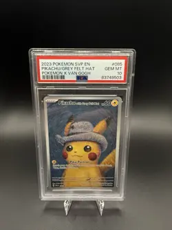 Pikachu Van Gogh Promo Grey Felt Hat SVP 085 Pokemon PSA 10 Gem Mint - Image 1