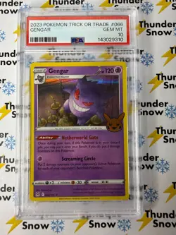 Gengar #066 PSA 10 2023 Pokemon Trick or Trade 143029310 - Image 1