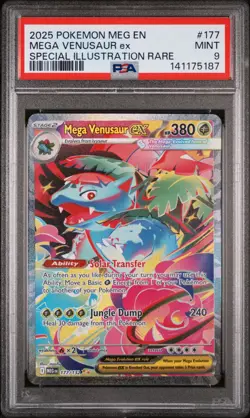 Mega Venusaur Ex Pokemon Meg En-Mega Evolution 177 NM PSA 9 - Image 1