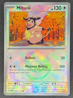 Pokemon Miltank Poke Ball Reverse 081/131 PRE Prismatic Evolutions NM - Image 1