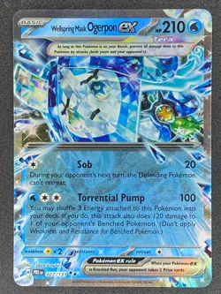 Pokemon Wellspring Mask Ogerpon ex 027/131 PRE Prismatic Evolutions NM - Image 1