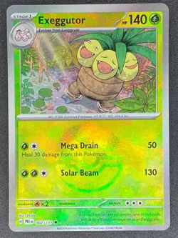 Pokemon Exeggutor Poke Ball Reverse 002/131 PRE Prismatic Evolutions NM - Image 1