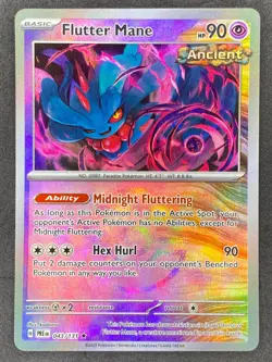 Pokemon Flutter Mane Poke Ball Reverse 043/131 PRE Prismatic Evolutions NM - Image 1