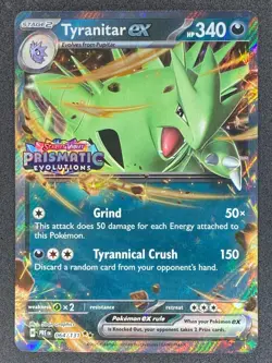 Pokemon Tyranitar ex Stamped 064/131 PRE Prismatic Evolutions NM - Image 1