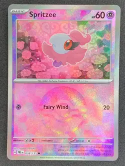 Pokemon Spritzee Poke Ball Reverse 038/131 PRE Prismatic Evolutions NM - Image 1