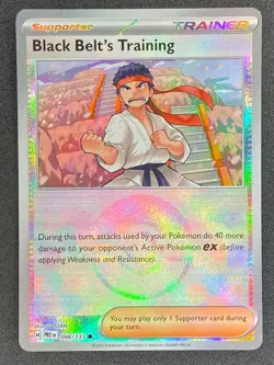 Pokemon Black Belt's Training Poke Ball Reverse 098 PRE Prismatic Evolutions NM - Image 1