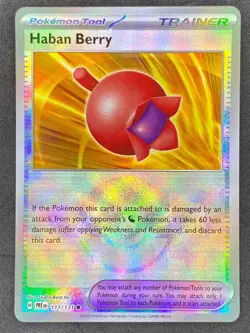 Pokemon Haban Berry Poke Ball Reverse 111/131 PRE Prismatic Evolutions NM - Image 1