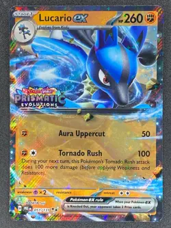 Pokemon Lucario ex Stamped 051/131 PRE Prismatic Evolutions NM - Image 1