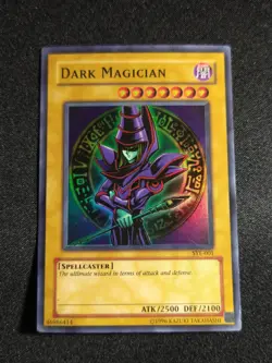 Yugioh Dark Magician SYE-001 Unlimited Super Rare HP/Damaged - Image 1