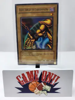 YuGiOh Right Arm of the Forbidden One LOB-122 1st Edition Glossy Ultra Rare LP - Image 1