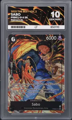 Sabo Alt Art PRB02-014 English The Best Vol. 2 One Piece TCG Ace 10 Graded - Image 1