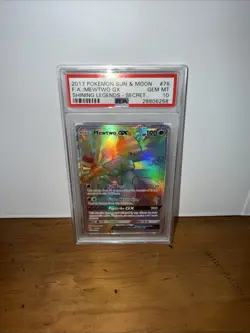 Pokemon TCG Mewtwo GX Secret Rare Shining Legends Card 76/73 Near Mint Condition - Image 2