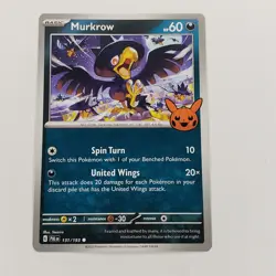 Murkrow 131/193 Halloween 2023 Trick or Trade Regular Common Pokemon Card - Image 1