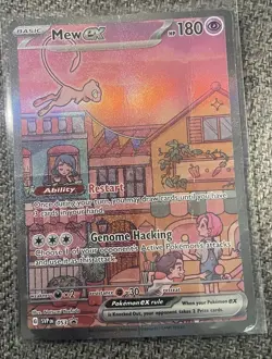 Mew ex 053 Sv: Scarlet & Violet PROMO Cards Holo -Pokemon Poor Condition Creases - Image 1