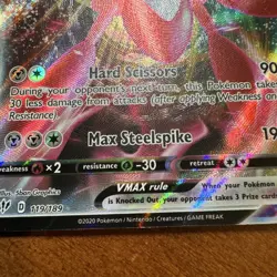 Scizor Vmax 119/189 Darkness Ablaze NM Full Art Ultra Rare Pokemon Card - Image 4