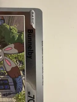 Rare Pokemon error card Bunnelby Reverse Holo 064/088 miscut misprint mistake - Image 1