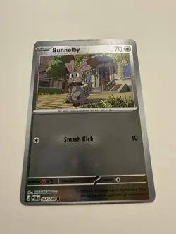 Rare Pokemon error card Bunnelby Reverse Holo 064/088 miscut misprint mistake - Image 4