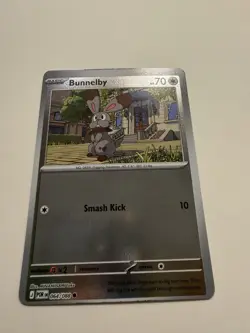 Rare Pokemon error card Bunnelby Reverse Holo 064/088 miscut misprint mistake - Image 5