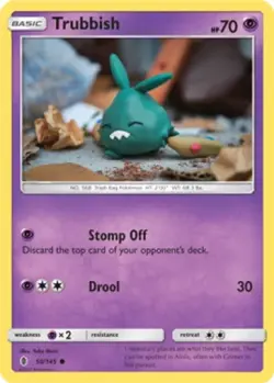 Trubbish 50/145 Guardians Rising Pokemon TCG Card NM - Image 1