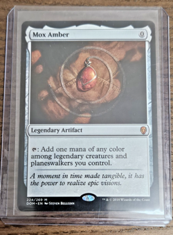 MTG PLAYING CARD Mox Amber - Dominaria Non-Foil Mythic Single - Image 1