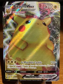 Pikachu Vmax 044/185 Vivid Voltage MINT Full Art Ultra Rare Pokemon Card ⚡⚡ - Image 1
