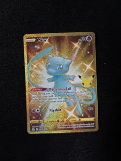 Pokemon Mew Secret Rare Full Art Foil Celebrations Classic 025/025 60 HP Card - Image 1