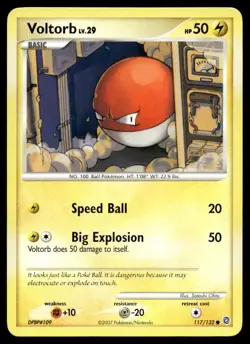 Voltorb 117/132 Pokemon Card Secret Wonders Common 50 HP Near Mint N15 - Image 1