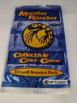 x2 Monster Rancher Collectible Card Game Booster Packs Open With Cards Rare Vtg - Image 1