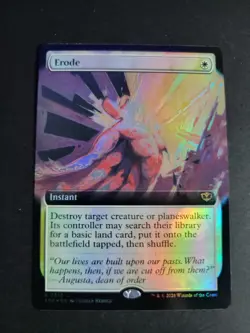 Erode (Extended Art Foil) Rare MTG Secrets of Strixhaven - Image 1