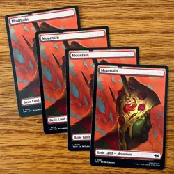 MTG 4x Mountain x4 Full Art NM - Pizza Land (256), Teenage Mutant Ninja Turtles - Image 1