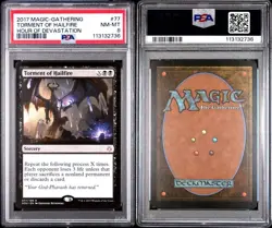 2017 MTG Torment Of Hailfire #77 Hour Of Devastation - PSA 8 - Image 3