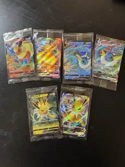Pokemon TCG Card Vaporeon Jolteon＆ Flareon V & Vmax 6x Promo CSHC Chinese Sealed - Image 1