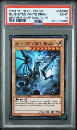 2014 YU-GI-OH! PROMO, Blue-Eyes White Dragon, Shonen Jump #ENO68 - PSA 9 - Image 1