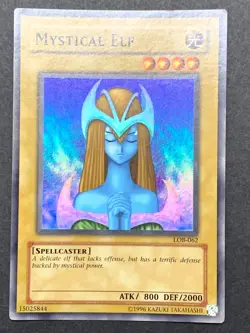 Yu-Gi-Oh! TCG Mystical Elf Legend of Blue Eyes White Dragon LOB-062 Holo - Image 1
