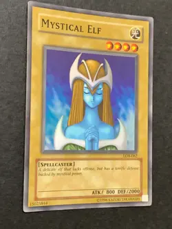 Yu-Gi-Oh! TCG Mystical Elf Legend of Blue Eyes White Dragon LOB-062 Holo - Image 3