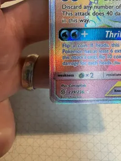 Slowpoke & Psyduck GX 239/236 Unified Minds Secret Rare Pokemon - Image 4