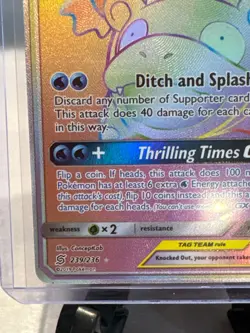 Pokemon Slowpoke & Psyduck GX TAG TEAM Secret Rare Full Art Holo 239/236 SM Eng… - Image 5
