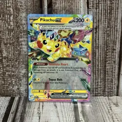 Pikachu EX 057 Surging Sparks Holo Lightning Pokemon Card NM - Image 1