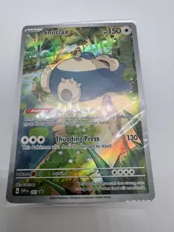Pokemon TCG Snorlax ETB Promo Scarlet & Violet 151 Black Star Holo Card 51 SEALD - Image 1