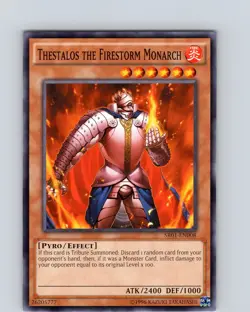 Yu-Gi-Oh Thestalos The Firestorm Monarch SR01-EN008 Unlimited Common Card NM - Image 1
