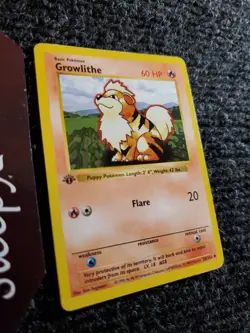 GROWLITHE Pokemon Card - WOTC - 1st Edition - Base Set - Shadowless - 28/102 NM - Image 3
