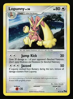 Lopunny 9/17 Holo POP Series 9 Pokemon Card - Image 1
