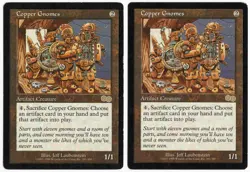 Copper Gnomes x2 2x 1998 Urza's Saga Colorless Rare Artifact Creature MTG LP AZ2 - Image 1