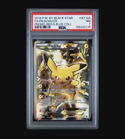2016 POKEMON XY PROMO NM RED & BLUE COLL FULL ART/PIKACHU EX PSA 7 NEW CERT - Image 1