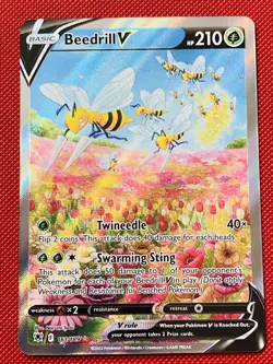 Beedrill V (Alternate Full Art) 161/189 Astral Radiance Pokemon NM - Image 1