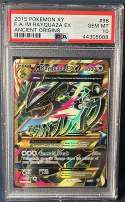 2015 Pokemon Xy Ancient Origins #98 M Rayquaza Ex PSA 10 Gem Mint - Image 1