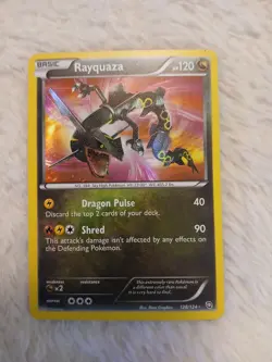 Rayquaza Secret Rare Holo 128/124 Dragons Exalted Pokemon TCG Card English - Image 1